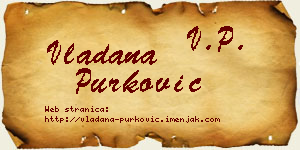Vladana Purković vizit kartica